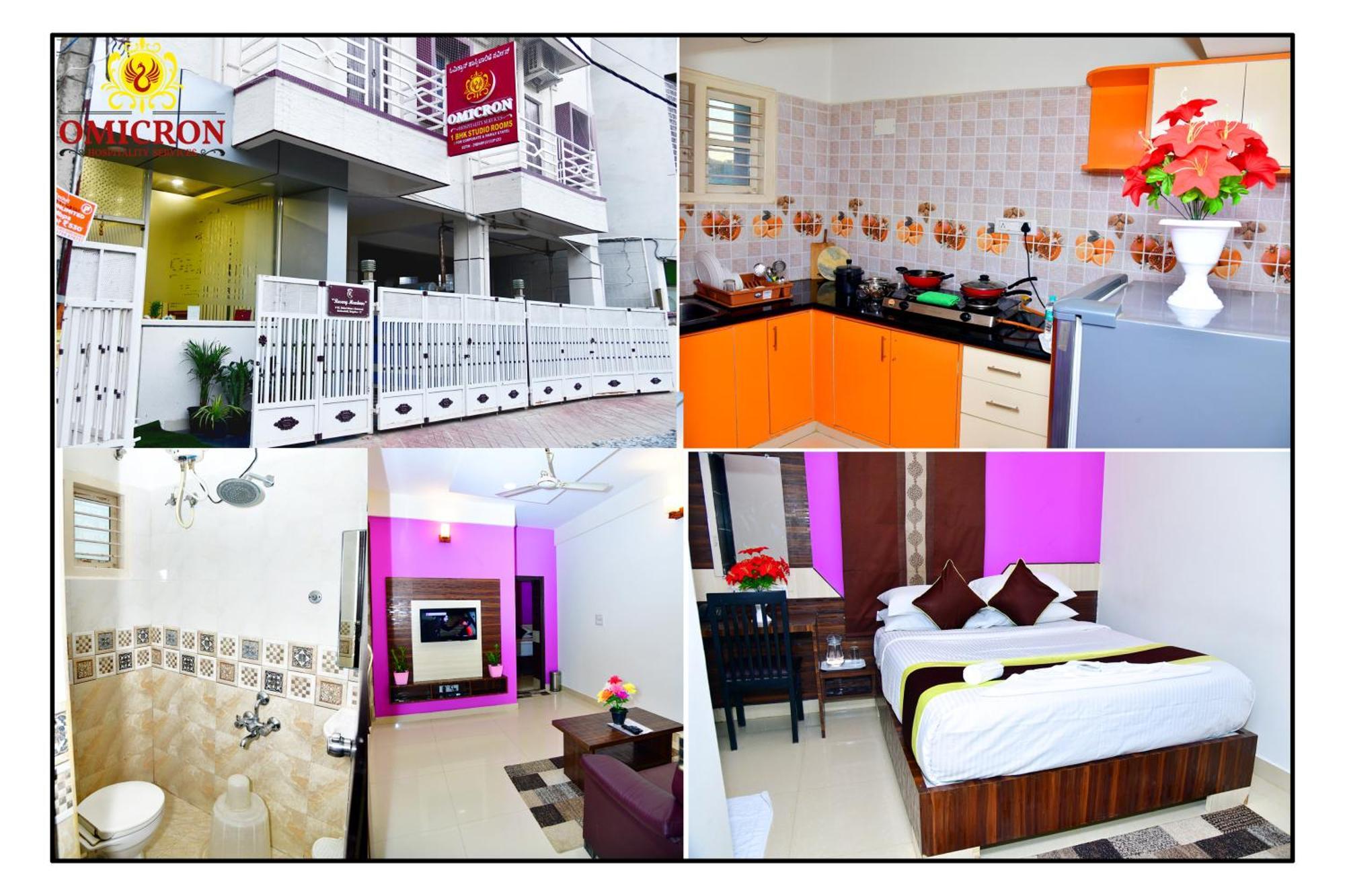 Hotel Omicron 1 Bhk Studio Room Bangalore Exteriör bild