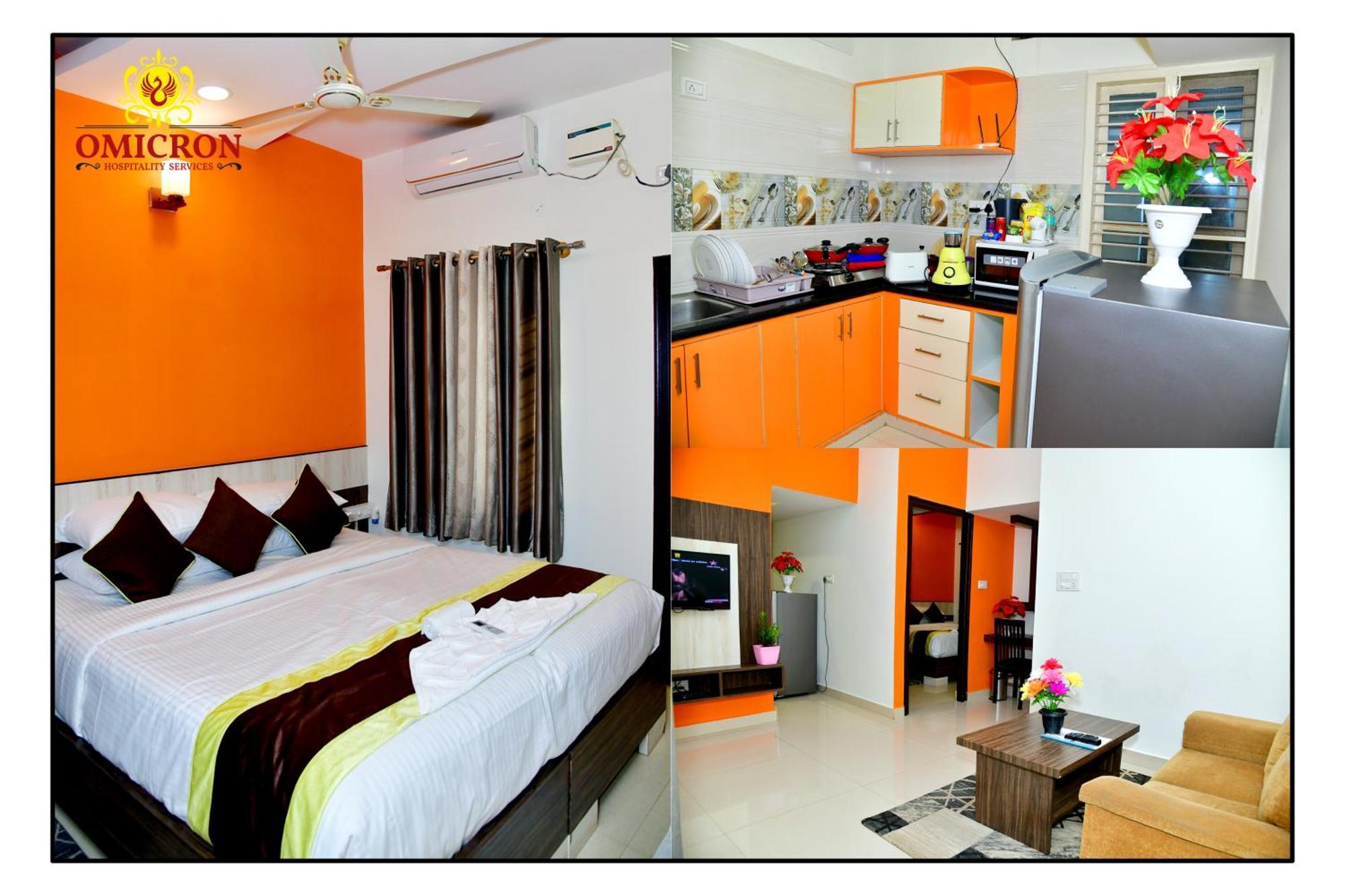 Hotel Omicron 1 Bhk Studio Room Bangalore Exteriör bild