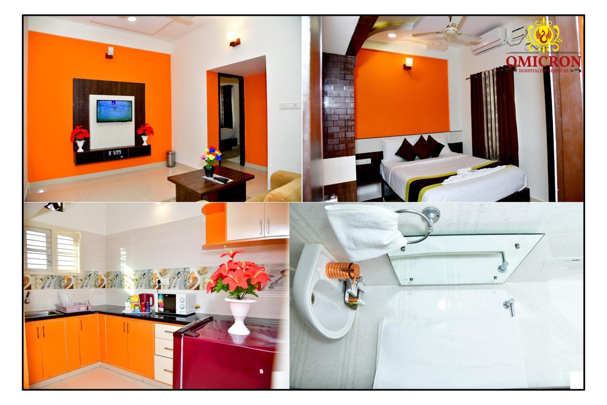 Hotel Omicron 1 Bhk Studio Room Bangalore Exteriör bild